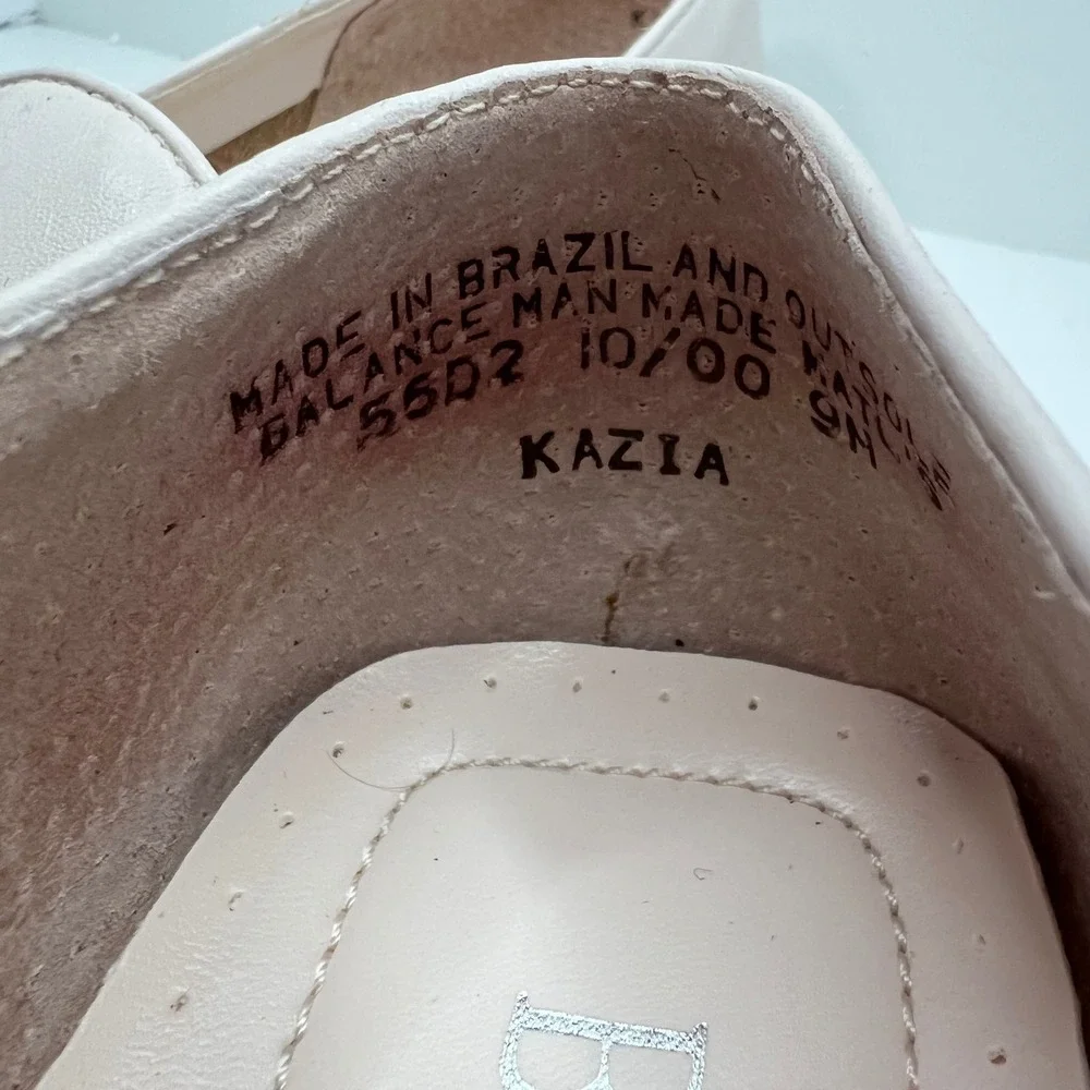 Bass Kazia Women Blush Pink Leather Loafers Size 9M Made in‎ Brazil Low Heel